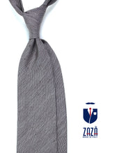 DAFNE unlined brown tailored tie in linen/silk